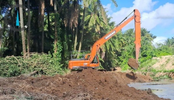 Escavadeira hidráulica braço longo