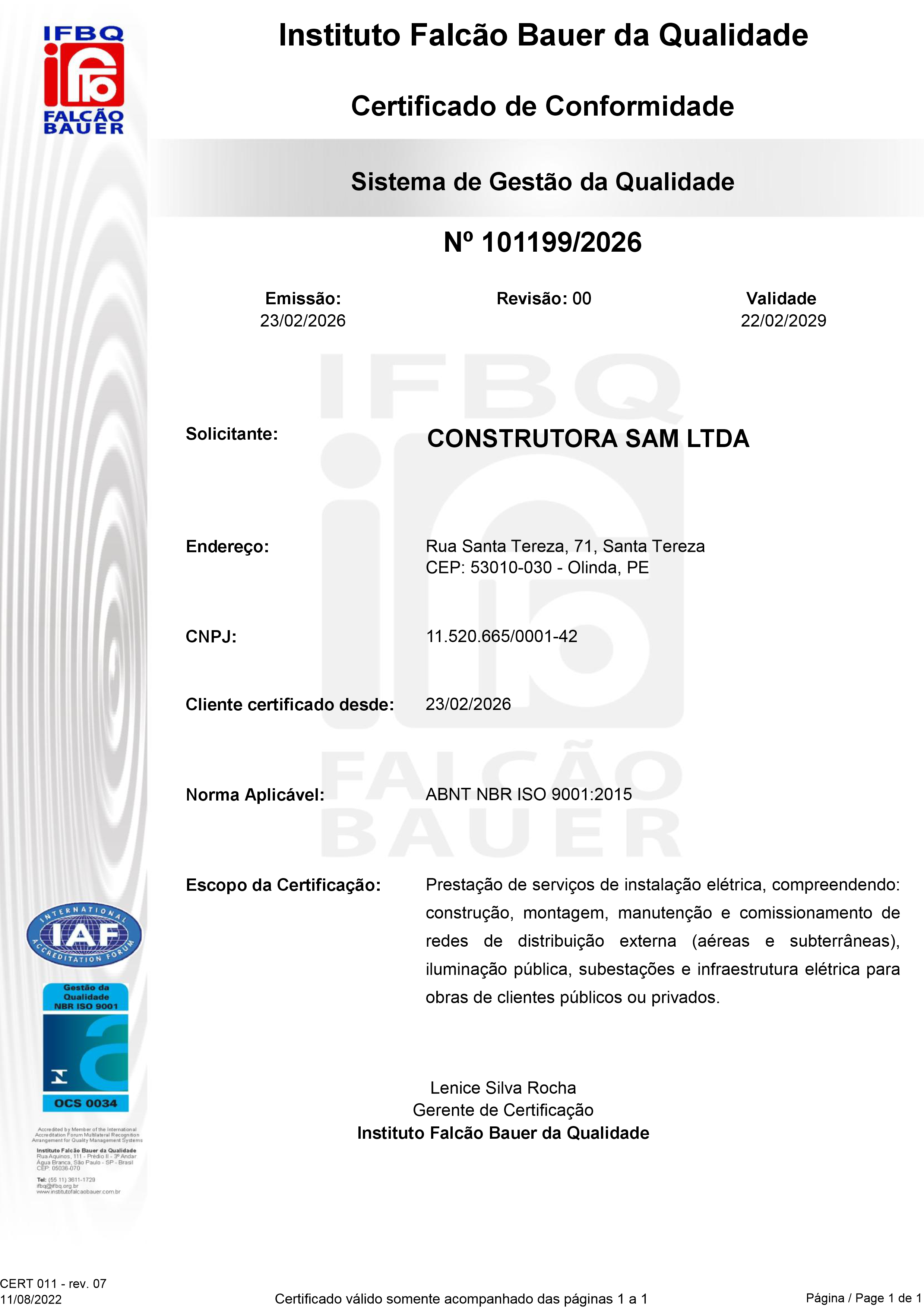 Certificado ISO 9001